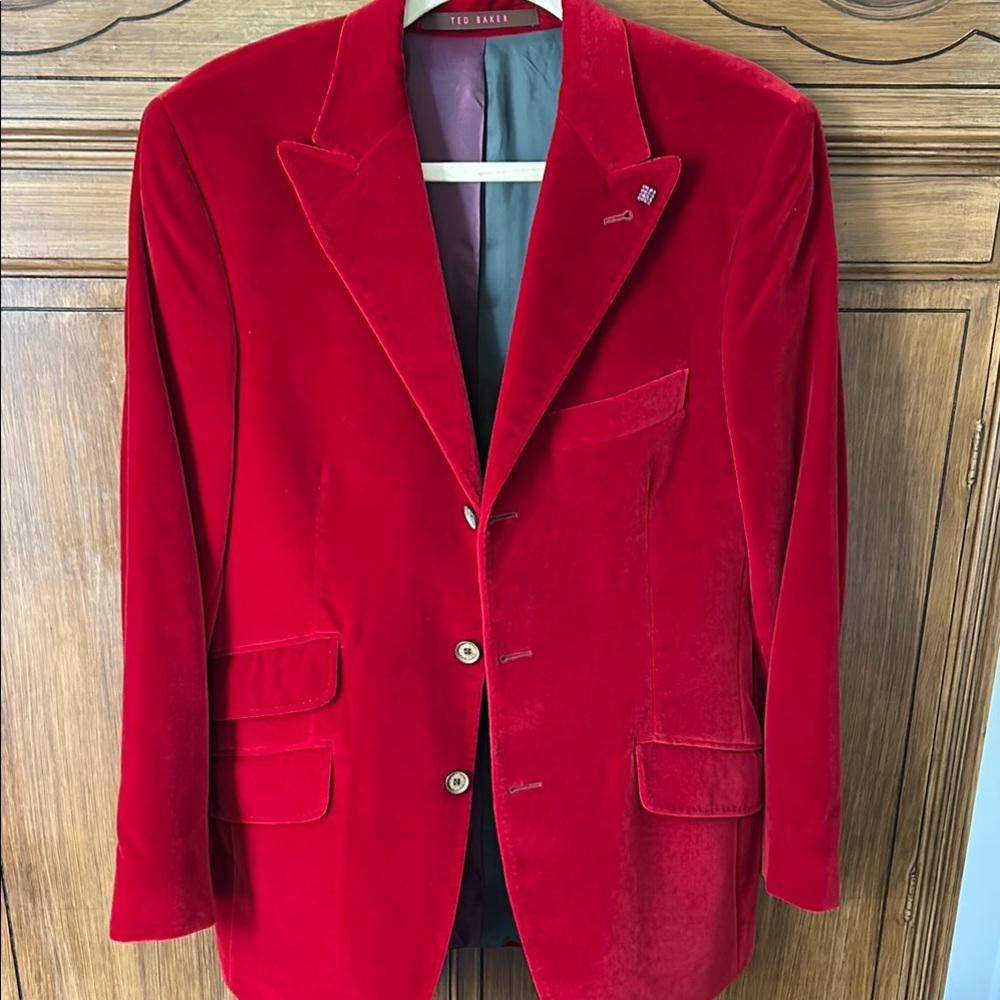 Men’s TED BAKER Red Velvet Blazer